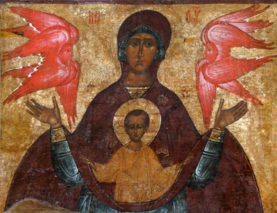 Onze Lieve Vrouw van het Teken door Russian icon.