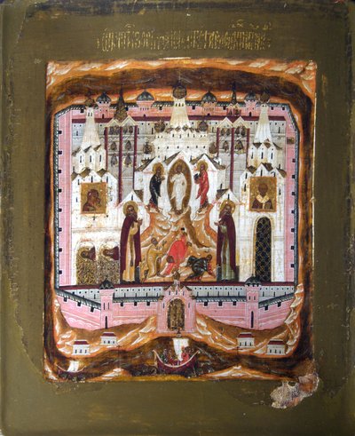 Heiligen Zosima en Savvatiy van Solovki door Russian icon.