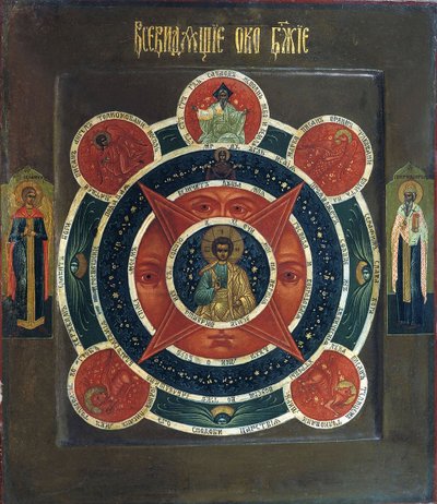 Het Alziend Oog van God door Russian icon.