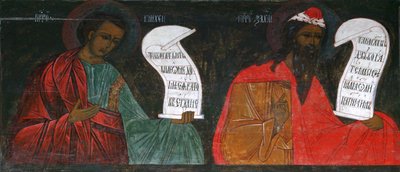 De profeten Micha en Zacharia door Russian icon.