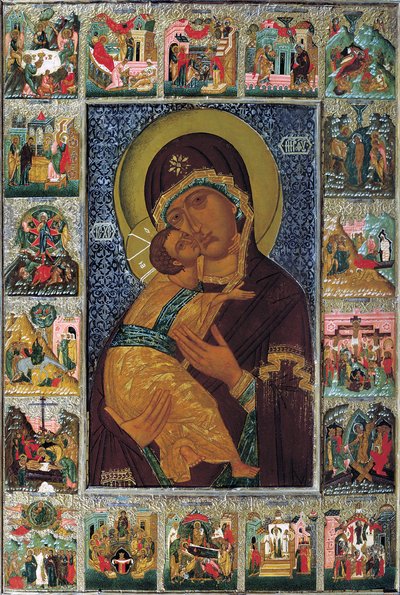 De Maagd van Vladimir door Russian icon.