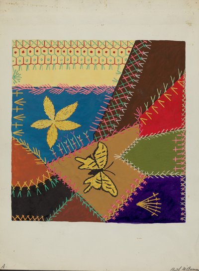 Crazy Quilt Sectie door Ruth M Barnes