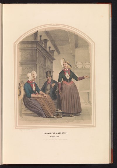Klederdracht van Kampen in Overijssel, 1857 door Ruurt de Vries
