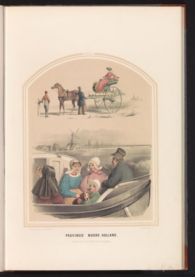 Klederdracht van Noord-Holland, 1857 door Ruurt de Vries