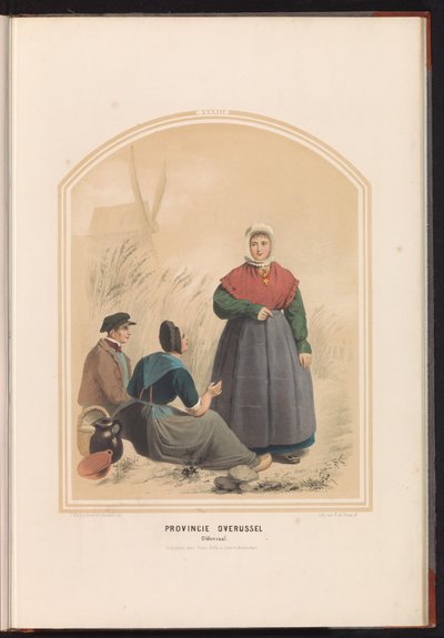 Klederdracht van Oldenzaal in Overijssel, 1857 door Ruurt de Vries