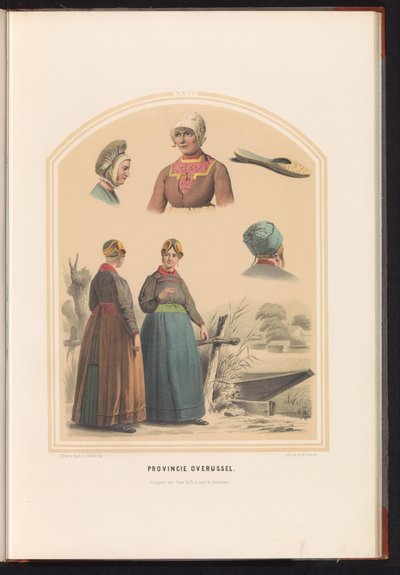 Klederdracht van Overijssel, 1857 door Ruurt de Vries