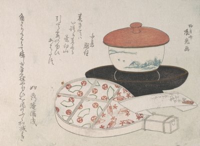 Theekopje en theeverwarmer door Ryugetsusai Shinko