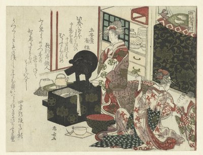 Courtisanes bij hun toilet door Ryuryukyo Shinsai