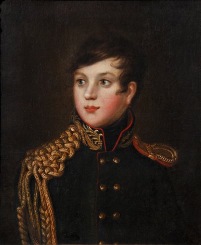 Portret van Prins Alexander Pavlovich Stroganov 1795-1814, ca. 1812 door S.S. Svintsov