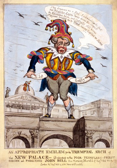 Een passend embleem voor de triomfboog van het nieuwe Buckingham Palace, Londen door SW Fores