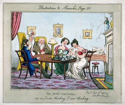 Een klein ongemak, nee, nee. Ik was aan het denken, ik was aan het denken, 1827 door SW Fores