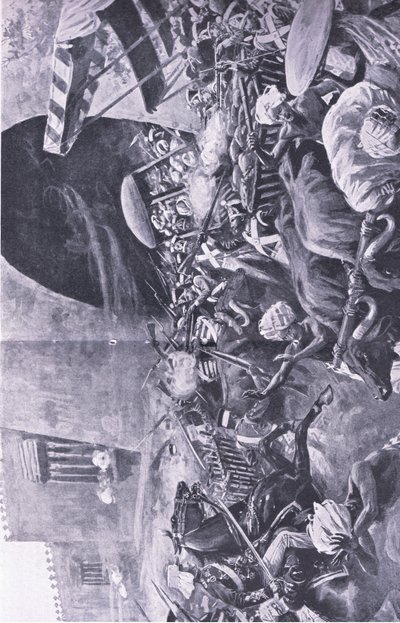 Indiase Muiterij: Hoe ze vochten om de opstand in Hindustan neer te slaan, illustratie uit British Battles on Land and Sea, 1915 door S. Begg