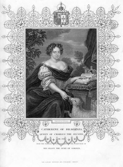 Catharina van Braganza, Koningin-gemalin van Koning Karel II van Engeland, 19e eeuw door S. Freeman