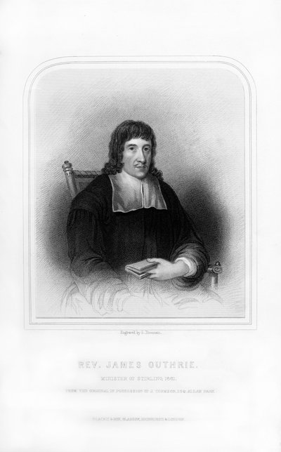 Eerwaarde James Guthrie, predikant van Stirling, 1661, 1870 door S. Freeman