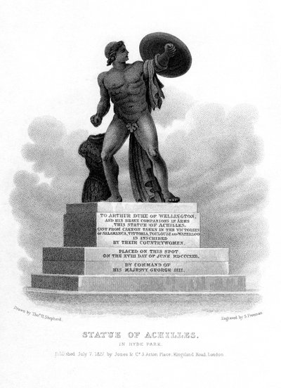 Standbeeld van Achilles, Hyde Park, Londen, 1827 door S. Freeman