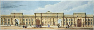 Nieuwe grote ingang naar de Liverpool en Manchester Railway, Lime Street, Liverpool, uit 