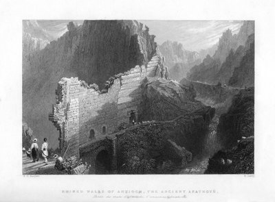 Verwoeste muren van Antiochië, het oude Anathoth, 1841 door S. Lacey
