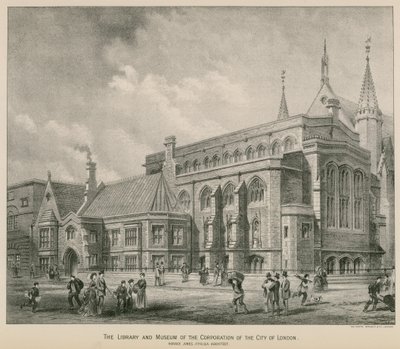 De bibliotheek en het museum van de Corporation of the City of London; Guildhall door S. Rosenthal