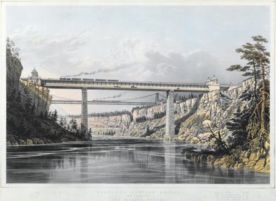 Grand Trunk Railway van Canada: Victoria Bridge, 1854 door S. Russell