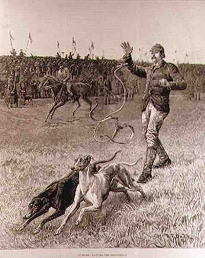 Coursing: Het loslaten van de windhonden, uit 