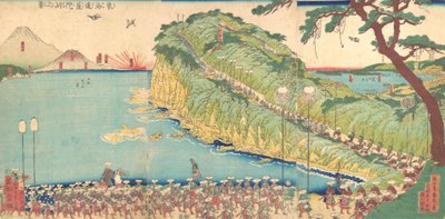 Processies van Daimyo langs de Tokaido, 19e eeuw door Sadahide Utagawa