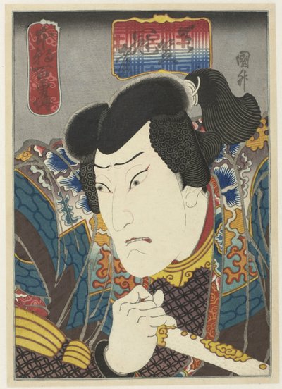 Ôkawa Hashizô I als Tenjiku Kanja door Sadamasu (II) , Utagawa (attributed to)