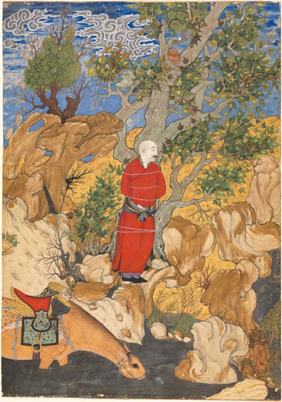Aulad Vastgebonden aan een Plataan, uit een Shahnama door Firdausi door Sadiqi Bek
