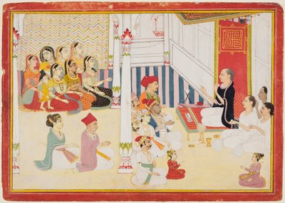 Svetambara Jain leraar geeft instructie door Sahib Ram