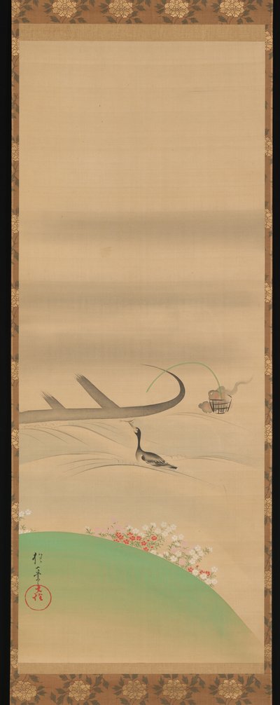 Kormoranfischen door Sakai Hoitsu