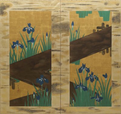 Irissen en achtvoudige brug door Sakai Hoitsu