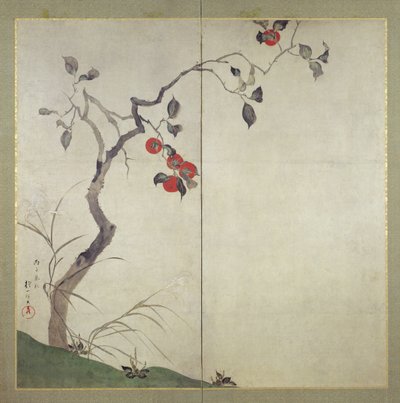 Kaki aan boom door Sakai Hoitsu
