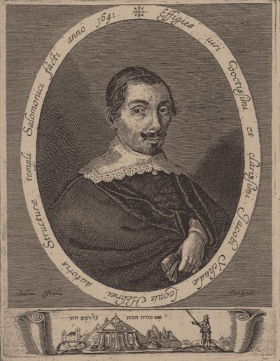Portret van Jacob Judah Leon 1602-1675 door Salom Italia