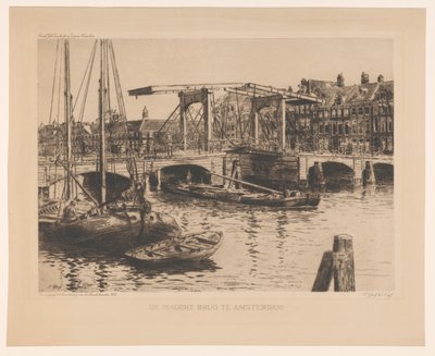 De Magere Brug te Amsterdam door Salomon Garf
