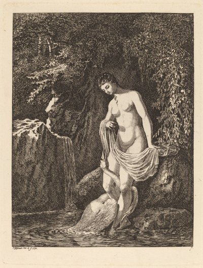 Leda en de Zwaan door Salomon Gessner