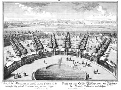 Uitzicht op de dierentuin door Salomon Kleiner