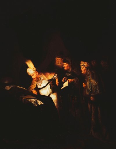 Pontius Pilatus weigert de inscriptie op het kruis van Christus te wijzigen, 1641 door Salomon Koninck