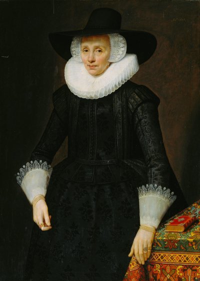 Portret van Margarita Courten (1564-1640) door Salomon Mesdach (attributed to)