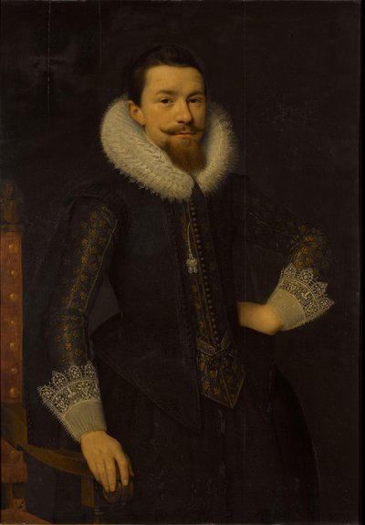 Portret van Pieter Boudaen Courten (1594-1668) door Salomon Mesdach (attributed to)