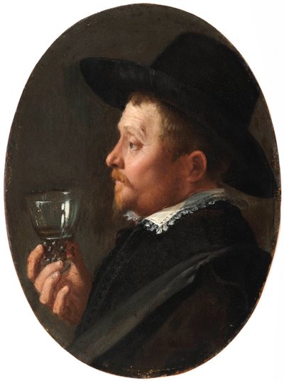 Portret van een man met een roemer door Salomon de Bray