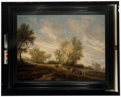 Een bebost landschap & Jozef gered uit de put door Salomon van Ruisdael or Ruysdael
