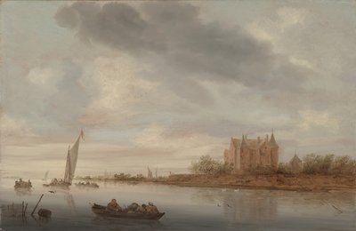 Kasteel aan een Rivier, 1644 door Salomon van Ruisdael or Ruysdael