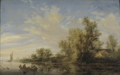 Rivierlandschap door Salomon van Ruysdael