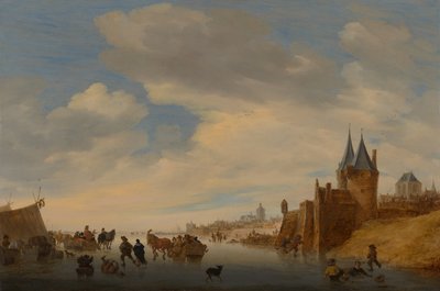 Winterlandschap bij Arnhem door Salomon van Ruysdael