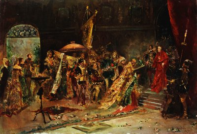 Presentatie aan de kardinaal door Salvador Sanchez Barbudo