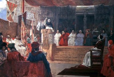 Het Compromis van Caspe in 1412 door Salvador Viniegra y Lasso de la Vega