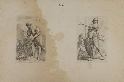 (Figurineserie) Man met zwaar touw door Salvator Rosa