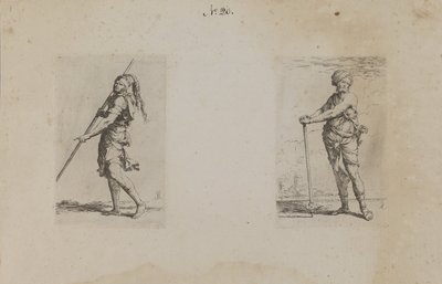 (Beeldjesreeks) Man met gepluimde hoed, zijaanzicht door Salvator Rosa