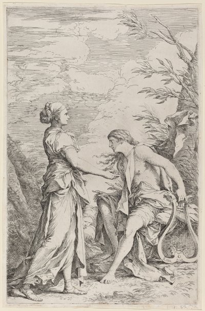 Apollo en de Cumaeense Sibylle door Salvator Rosa