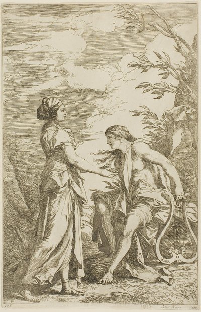 Apollo en de Cumeense Sibylle door Salvator Rosa