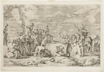 De dood van Atilius Regulus door Salvator Rosa